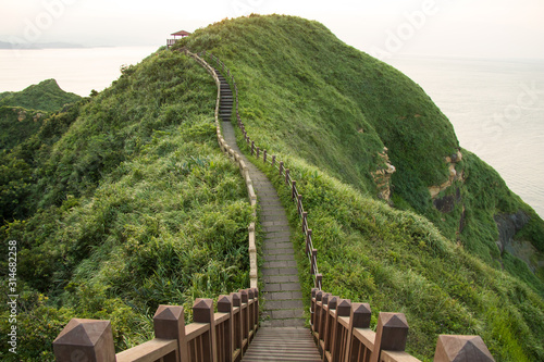 Landscape View of The Northeast Coast of Taiwan on Bitou Cape Hiking Trail , New Taipei City, Taiwan