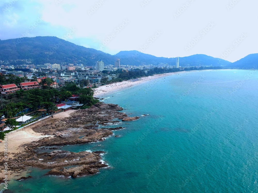 Fototapeta premium Patong Phuket from above by drone