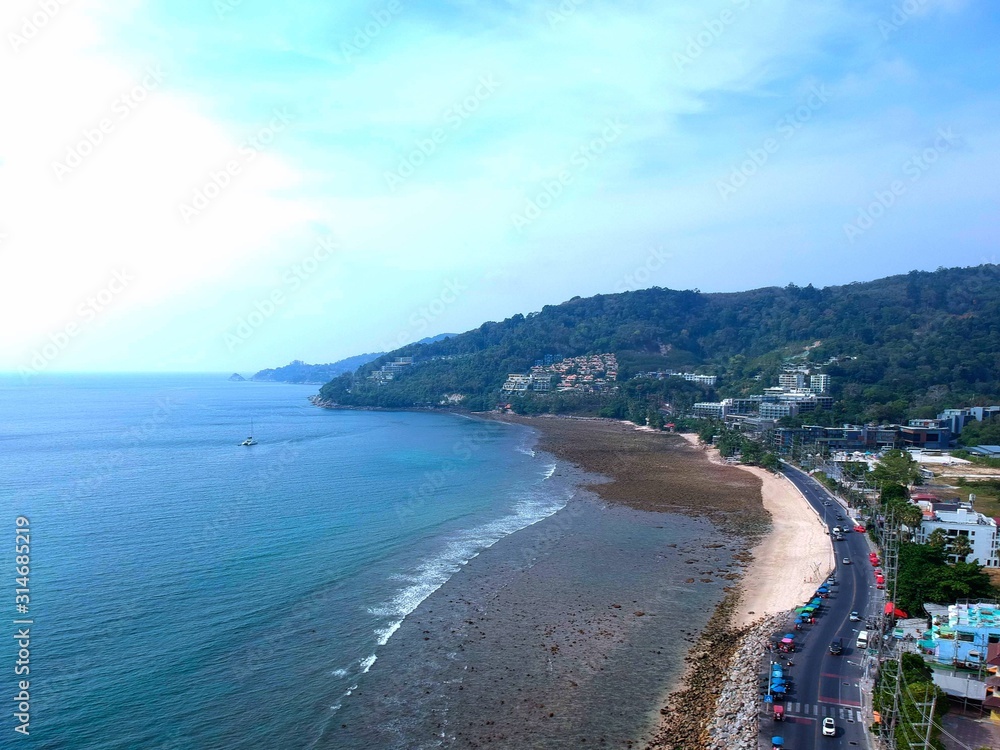 Patong Phuket from above by drone
