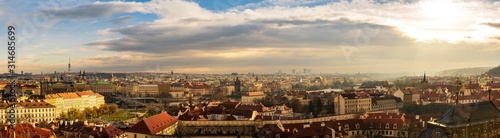 Panoramic view of Prague  Czech Republic.