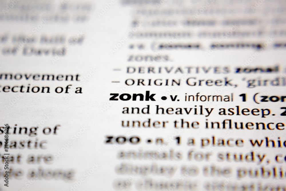 Word or phrase zonk in a dictionary. Word or phrase zonk in a dictionary.