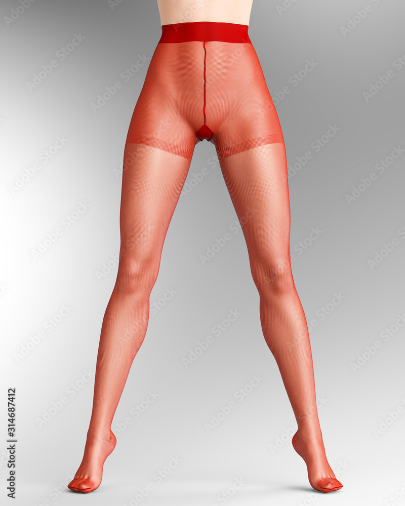 Long slender sexy legs woman nylon pantyhose. Illustration Stock | Adobe  Stock