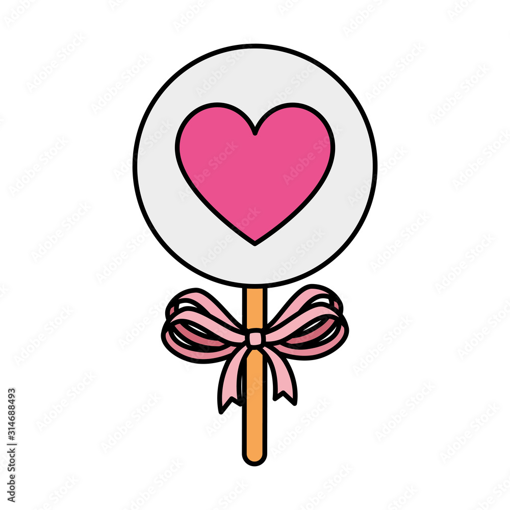 sweet lollipop with heart isolated icon vector illustration design sweet lollipop with heart isolated icon vector illustration design