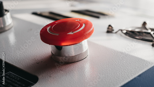 close up of a red switch