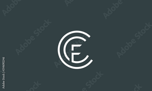 Alphabet letter monogram icon logos CCF or FCC photo