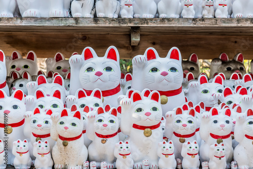 東京都世田谷区豪徳寺のお寺の招き猫