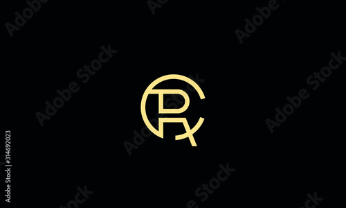 Alphabet letter monogram icon logos RC or CR