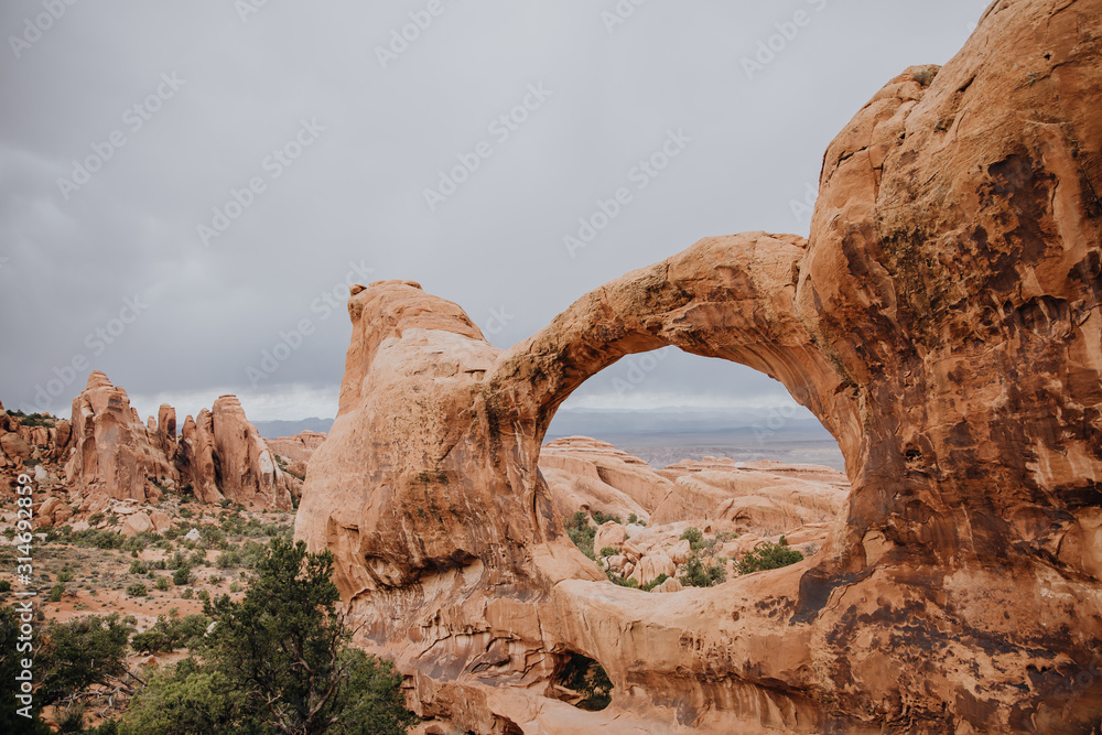 Double O Arch, arche naturelle du parc national Arches dans l'Utah