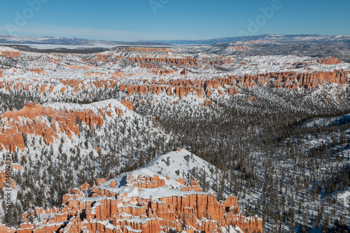 Scenic Winter Landscape at Bryce Canyon National Park Utah
