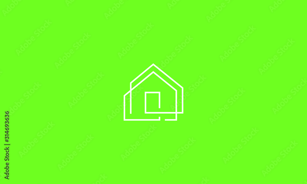 A line art symbol icon logo of a house A line art symbol icon logo of a house