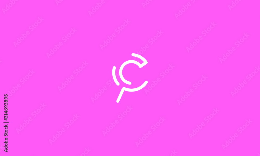 Alphabet letter monogram icon logos C with magnifying glass Alphabet letter monogram icon logos C with magnifying glass