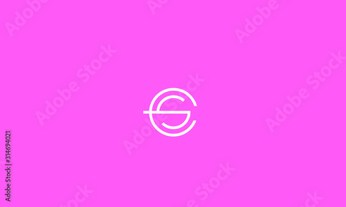 Alphabet letter monogram icon logos CS or SC