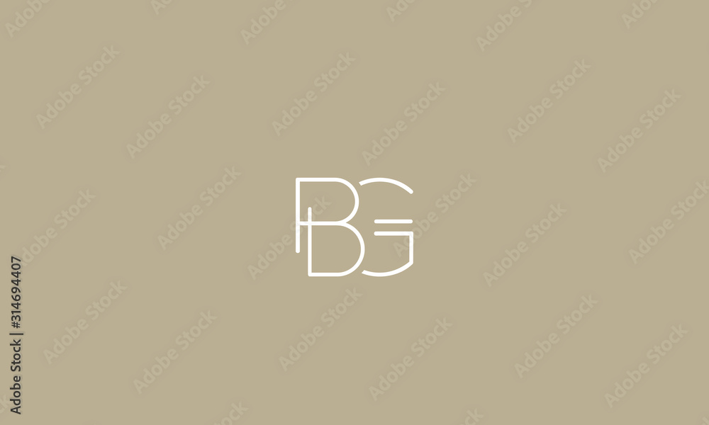 Alphabet letter monogram icon logos BG Stock Vector | Adobe Stock