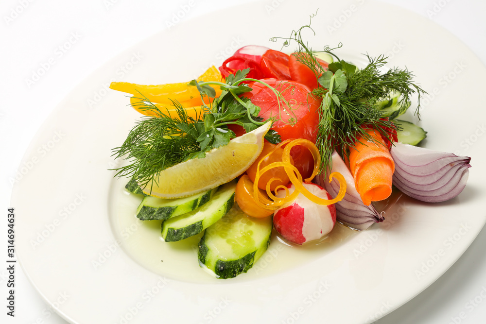 fresh salad with smoked salmon and vegetables fresh salad with smoked salmon and vegetables