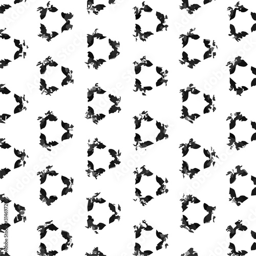 Seamless vector pattern in ornamental style. Geometric desing texture for gift.