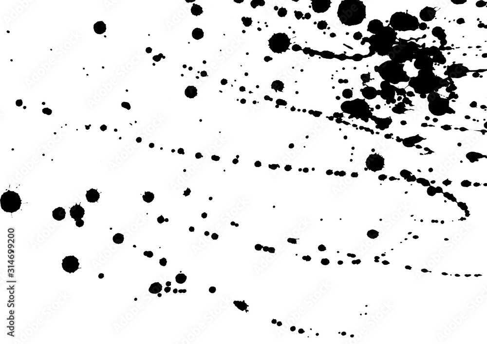 Obraz premium Black ink from the brush.