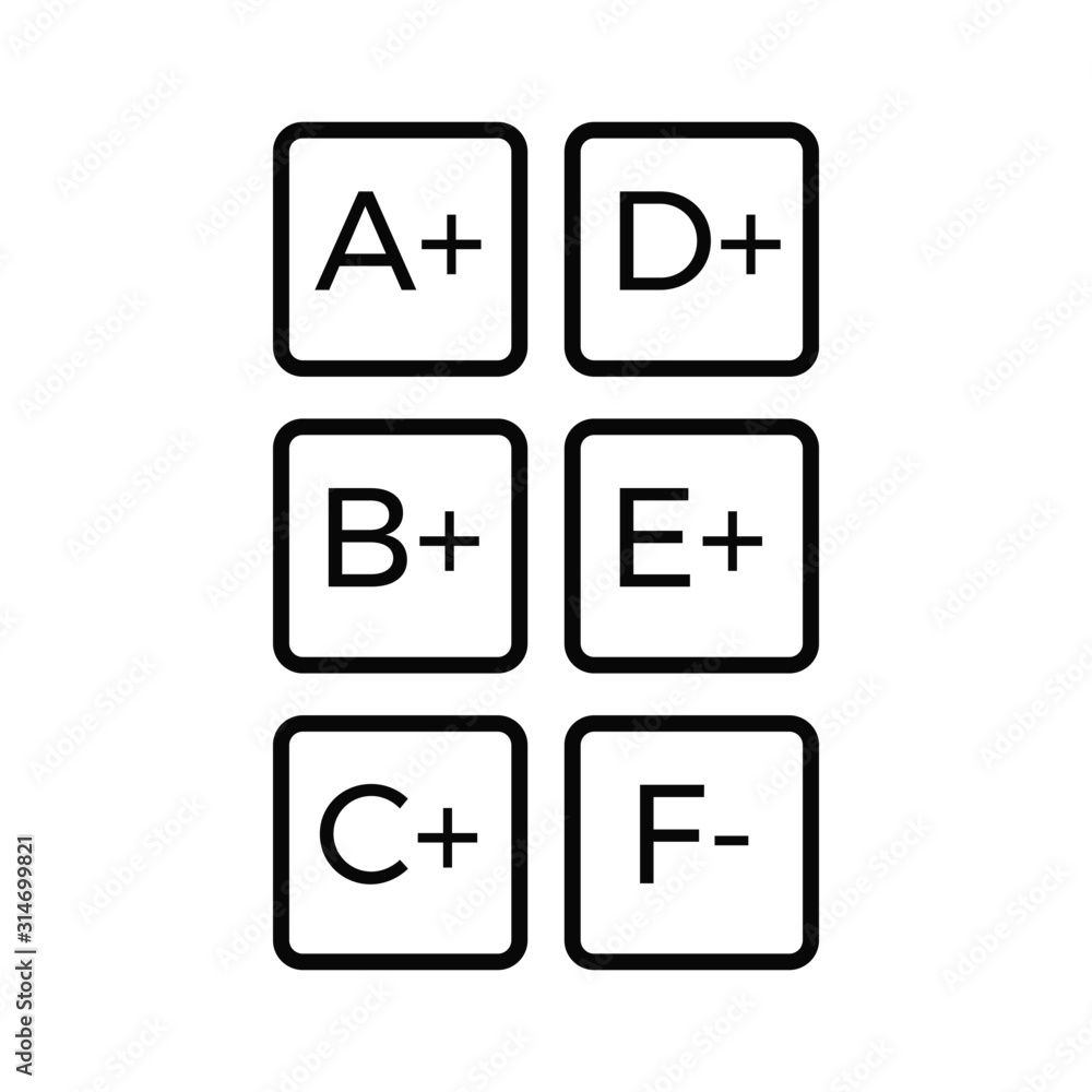 exam, education results, letters vector icon exam, education results, letters vector icon