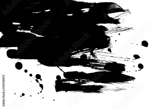 texture water color, black ink texture japan,watercolor brush.