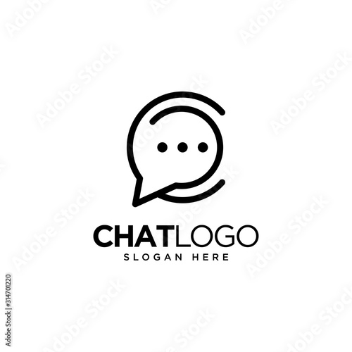 Chat Logo Template Design, Talk Logo, designed for chat applications
