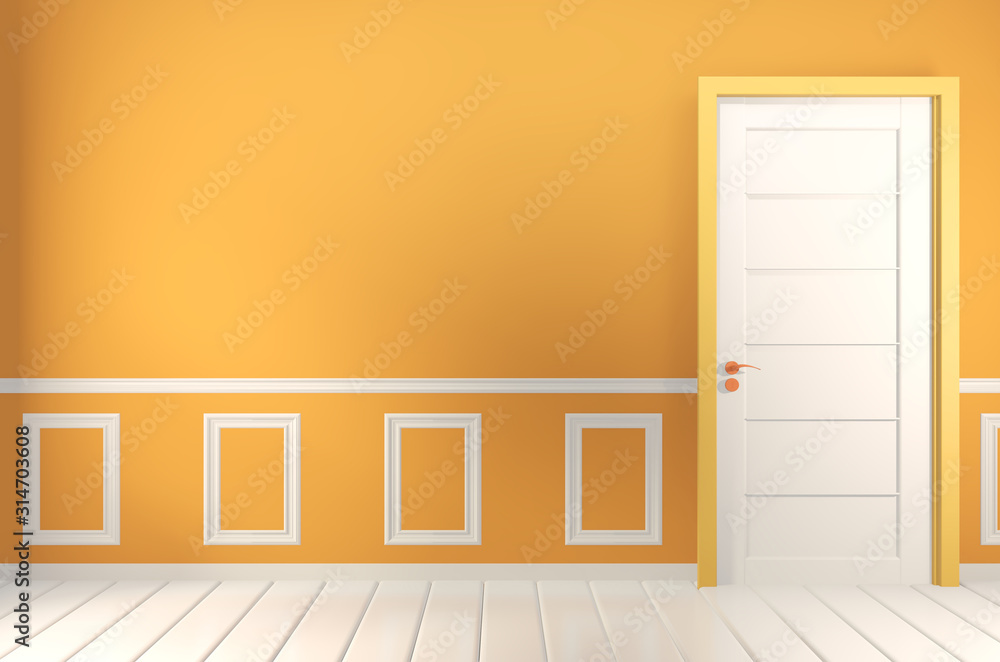 mock up Interior living room with yellow wall. 3D rendering mock up Interior living room with yellow wall. 3D rendering