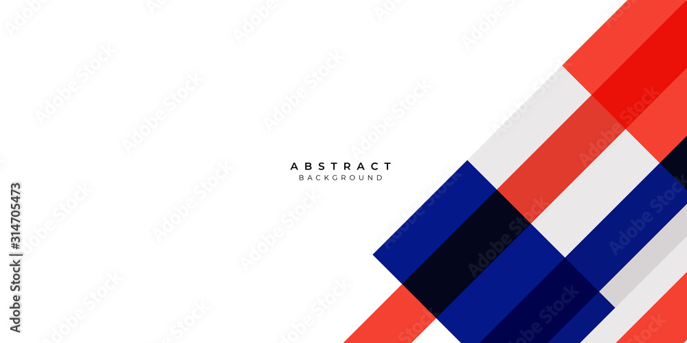 Obraz premium White Red Silver Blue Box Rectangle Abstract Background Vector Presentation Design