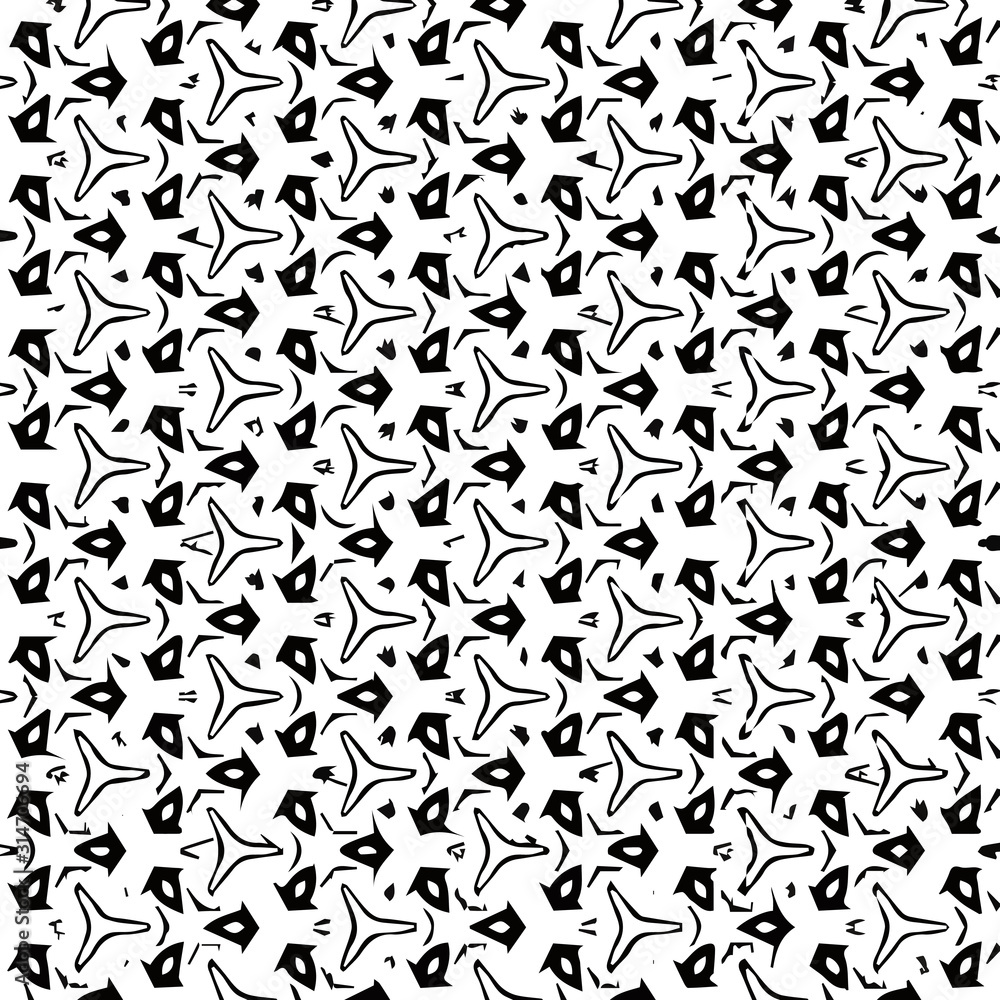 Seamless vector pattern in ornamental style. Geometric desing texture for gift.