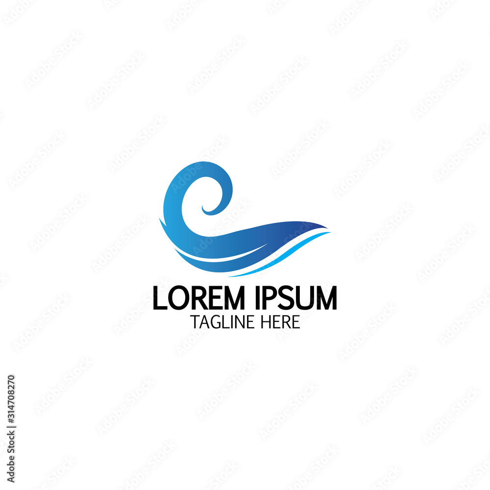 Water wave icon vector Water wave icon vector
