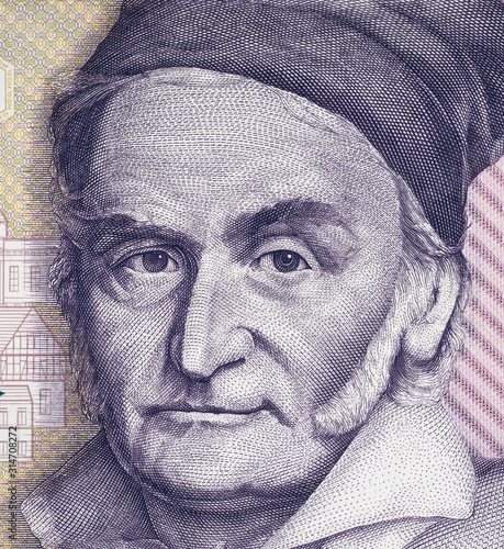 Wallpaper Mural Carl Friedrich Gauss on 10 Deutsche Mark (1991)