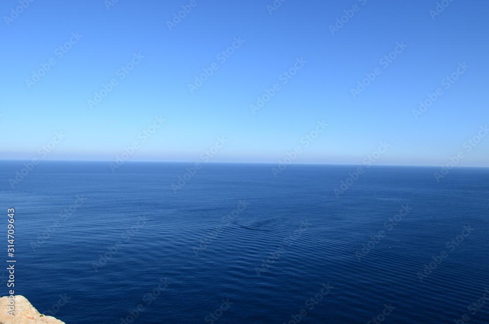 horizon in the blue of the mediterranean sea horizon in the blue of the mediterranean sea