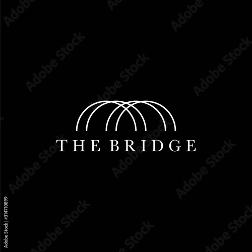 Modern logo design of bridge with clean background - EPS10 - Vector.