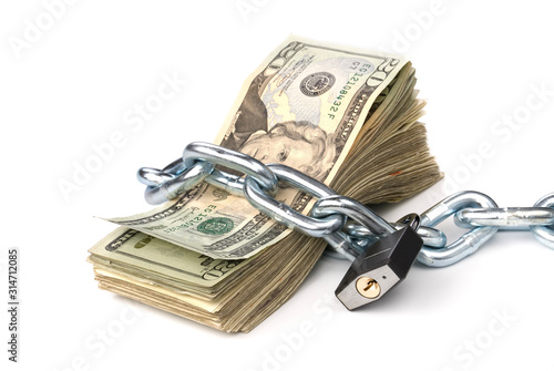 Chained up money photo