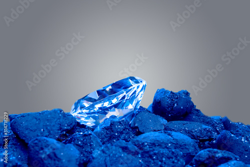 Diamond in a pile of coal