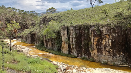 landscape with mountain river