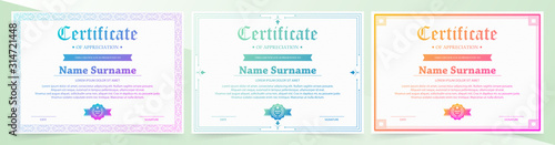 Classic certificate award template 