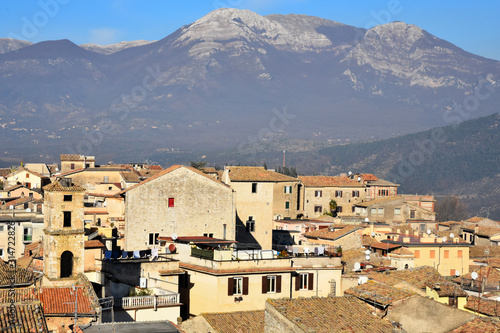 View of a medieval Italian town in the Lazio region
