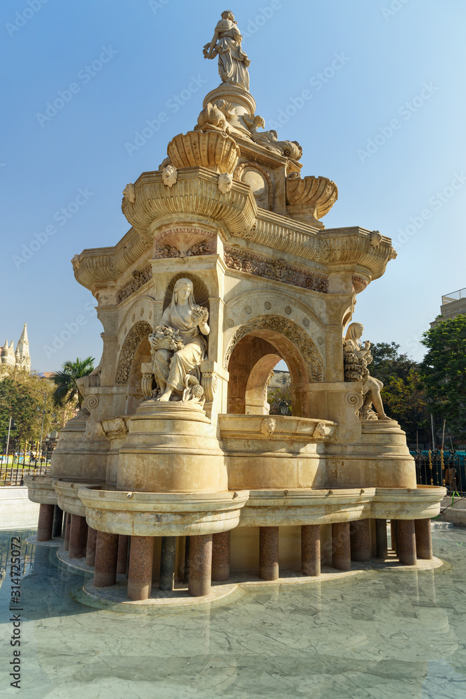 Flora Fountain at Hutatma Chowk in Mumbai. India Flora Fountain at Hutatma Chowk in Mumbai. India