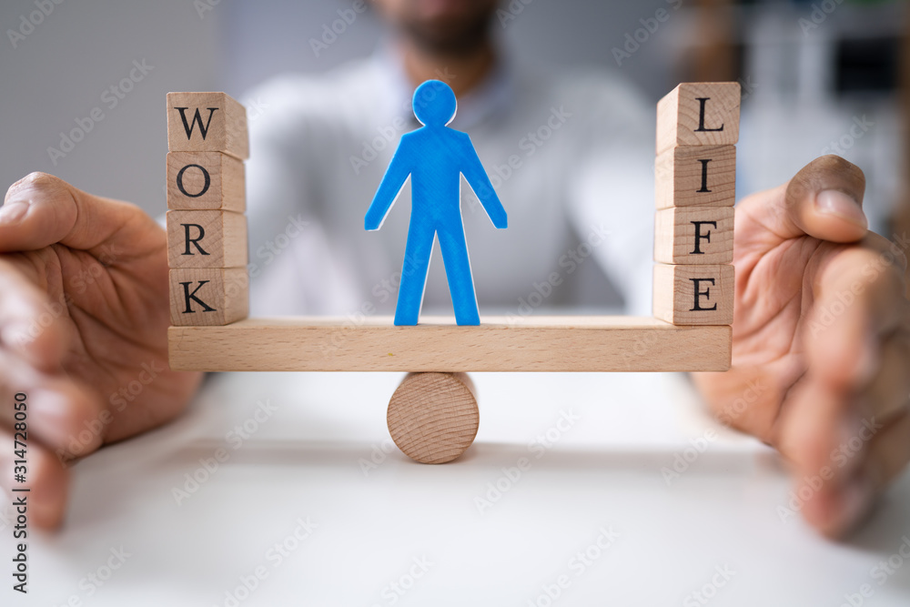 Businessperson Protecting Work And Life Balance Businessperson Protecting Work And Life Balance