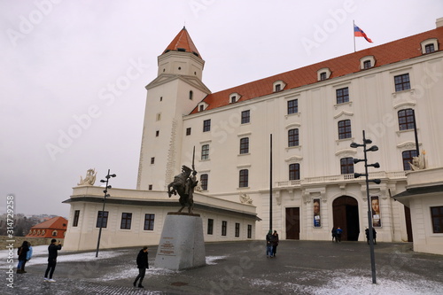 Canvas Print Castle in Bratislava - Slovakia in winter