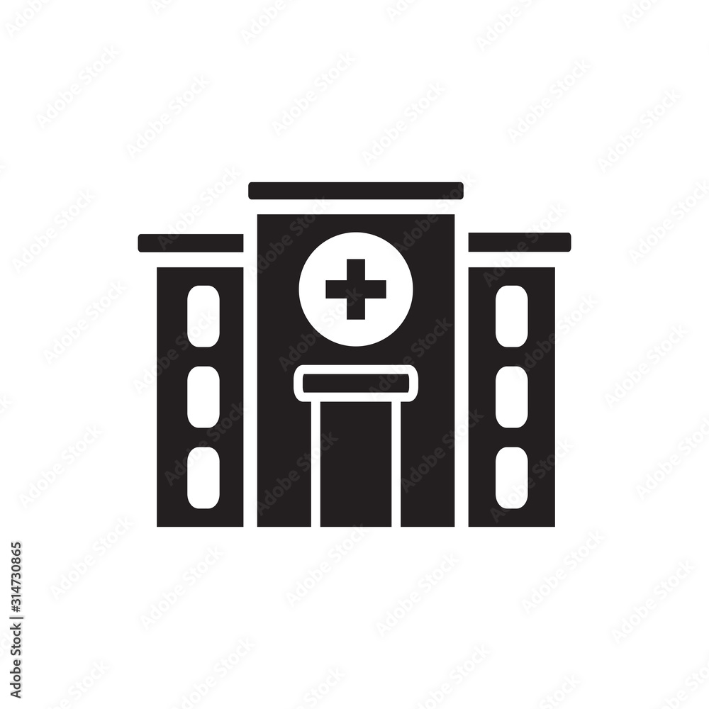 Hospital icon vector trendy design Hospital icon vector trendy design