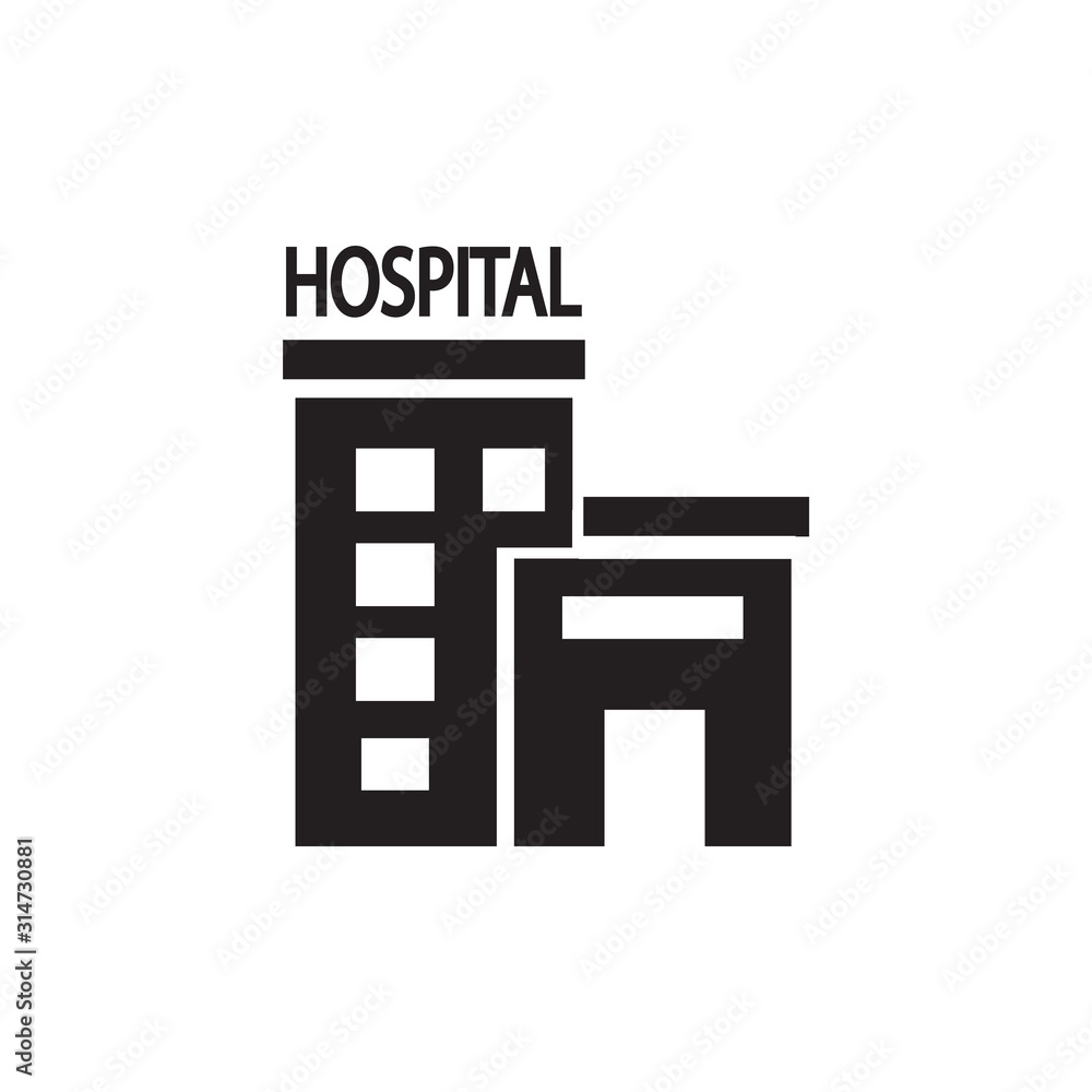 Hospital icon vector trendy design Hospital icon vector trendy design