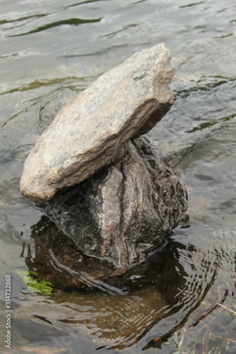 Rock balancing