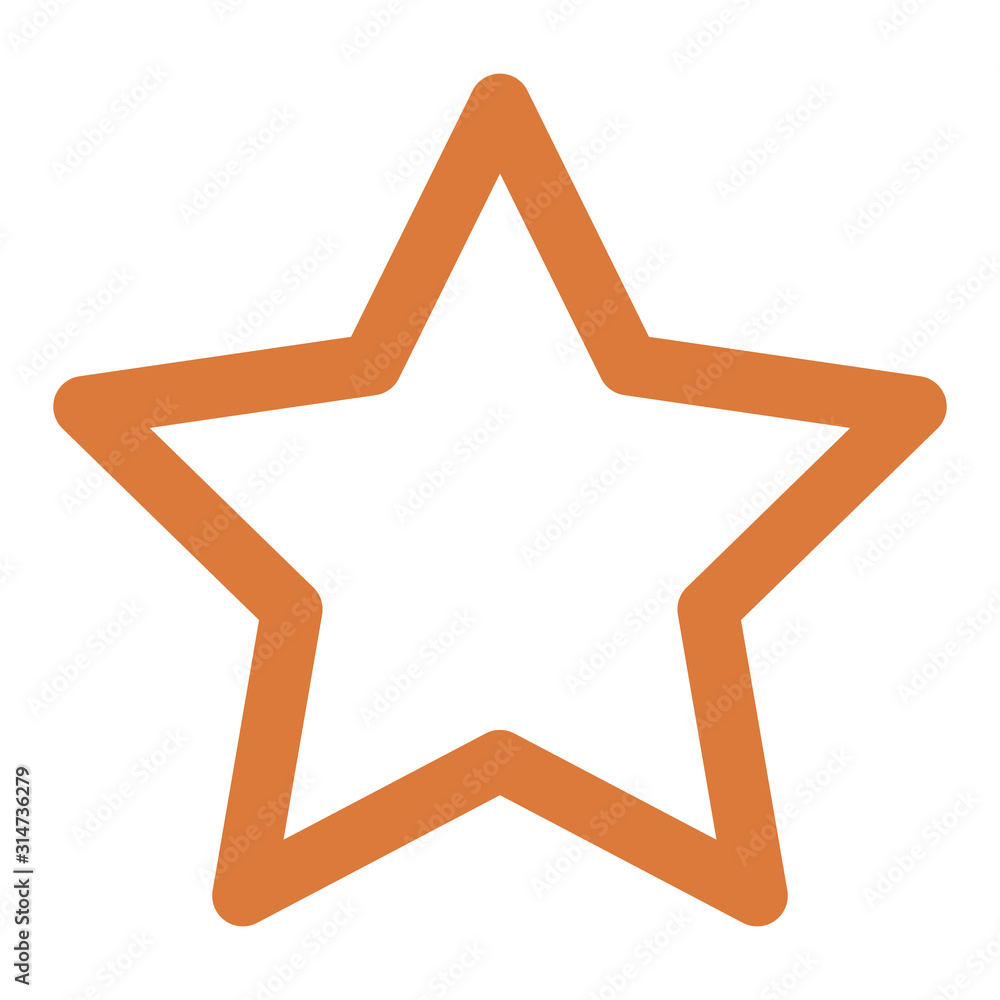 Orange and White Star on a white background Orange and White Star on a white background