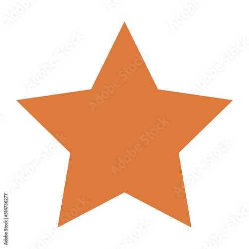 Orange Star on a white background