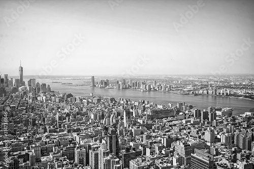 Aerial view of Manhattan's skyline