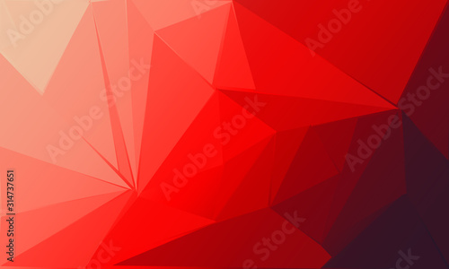 Red abstract polygon background