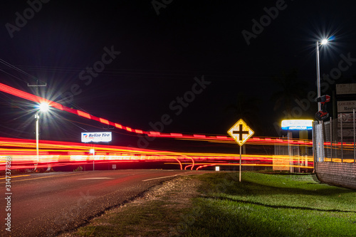 traffic in city at night © Ely