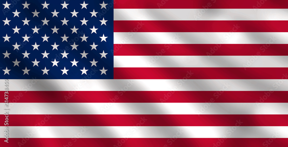 Waving flag of United States of America background Waving flag of United States of America background