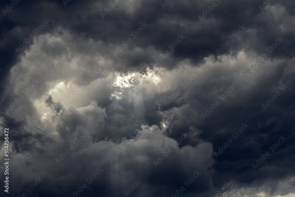 sun rays through Clouds