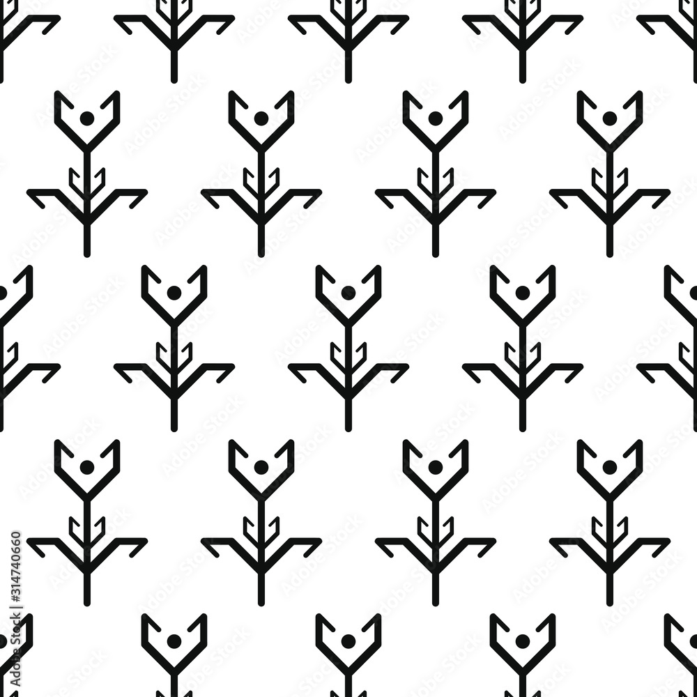 Seamless pattern with ethnic Scandinavian elements Seamless pattern with ethnic Scandinavian elements