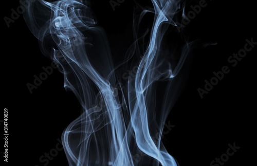 Fototapeta Naklejka Na Ścianę i Meble -  Smoke isolated on black background and texture, clipping path